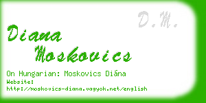 diana moskovics business card