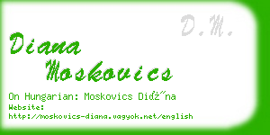 diana moskovics business card